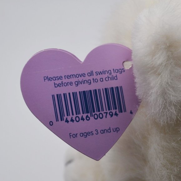 Crystal the White Bear Puffkins by Swibco Style 6653 Bean Bag Plush - Picture 7 of 8